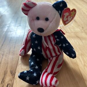 Rare Original 1999 TY Spangle Pink Face Beanie Baby